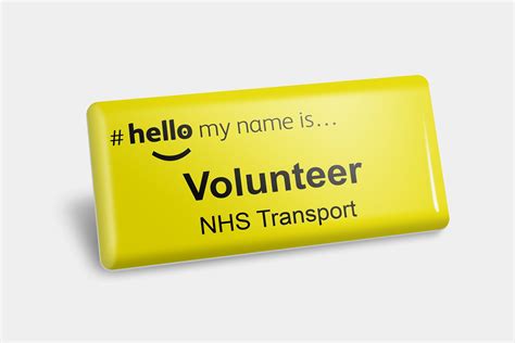 NHS Transport Volunteer Name Badge – MelubaBadges