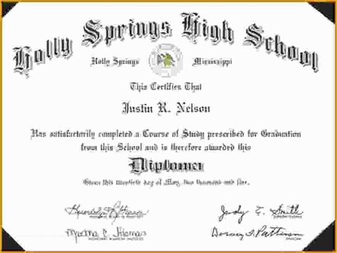 Free High School Diploma Templates Of Homeschool Diploma Template ...