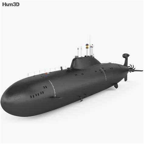 Akula-class submarine 3D model - Download Submarine on 3DModels.org