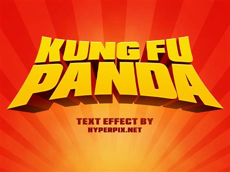 Kung Fu Panda Cartoon Text Effect | Kung fu panda, Text effects, Kung fu