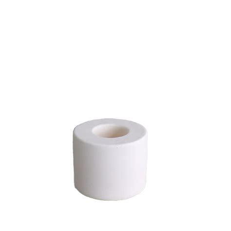 Creamy White Ceramic Candle Holder - Short | Sie Collection