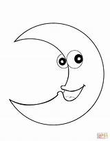 Smiling Crescent Moon coloring page  Free Printable Coloring Pages sketch template