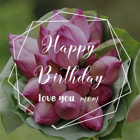 Free Happy Birthday Image For Mom With Flowers - birthdayimg.com