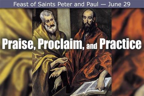 On the Feast of Saints Peter and Paul, praise, proclaim, and practice! | The Divine Mercy