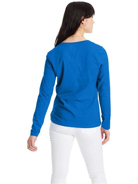 Hanes Women's Long Sleeve V-Neck Tee - Walmart.com