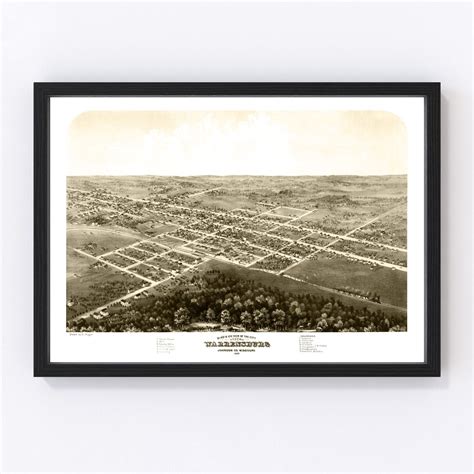 Vintage Map of Warrensburg, Missouri 1869 by Ted's Vintage Art