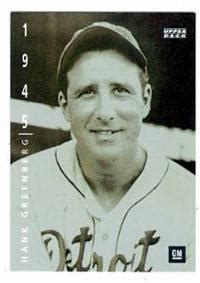 Hank Greenberg baseball card (Detroit Tigers) 1994 Upper Deck #4 ...