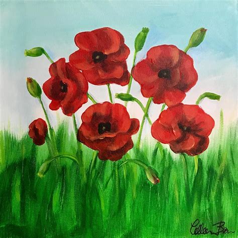 This 12 x 12 poppy painting will be the focus of my upcoming acrylic ...