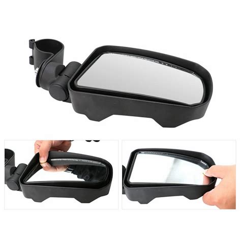 2" UTV Cast Aluminium Pursuit Side View Mirror Compatible for Polaris – pazoma