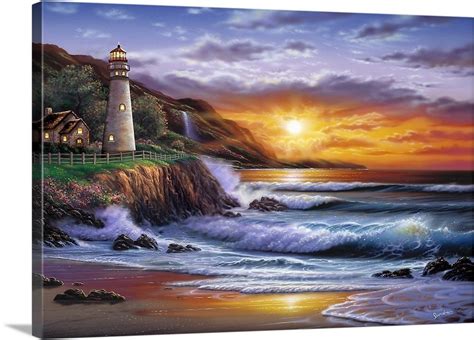 Sunset Lighthouse | Lighthouse painting, Lighthouse, Learn to paint