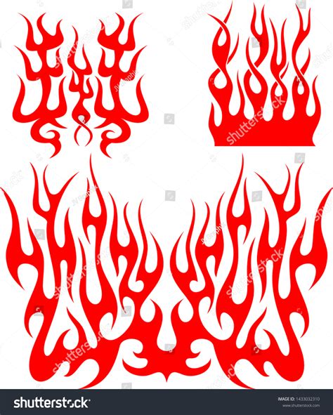 Hot Rod Flames Flames Stickers Flames: เวกเตอร์สต็อก (ปลอดค่าลิขสิทธิ์ ...