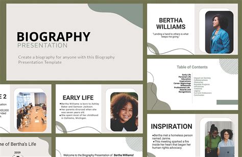 Biography Presentation Template in PowerPoint, Google Slides - Download ...