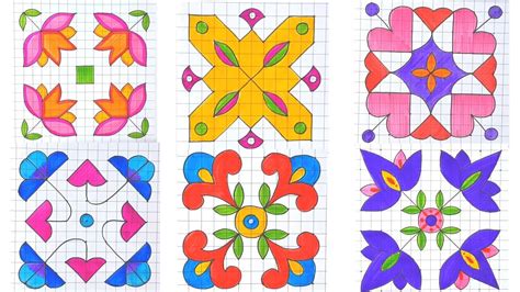 Rangoli/Kolam On Maths Notebook | Geometrical Rangoli | @TinyPrintsArt ...