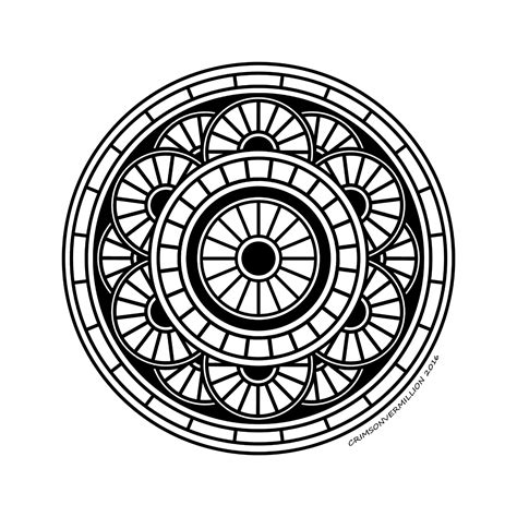 Linear illusion - Mandalas Adult Coloring Pages