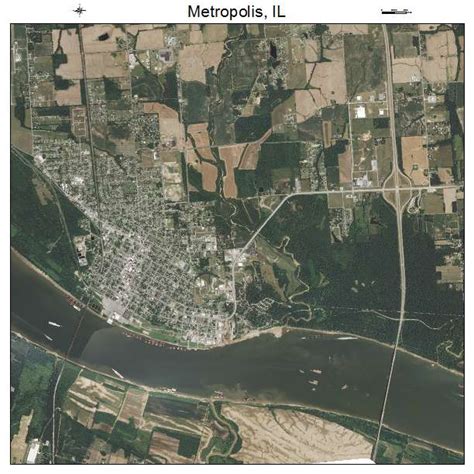 Aerial Photography Map of Metropolis, IL Illinois