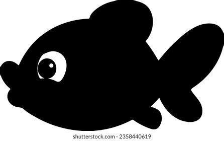 Fish Black Silhouette Vector Illustration Stock Vector (Royalty Free) 2358440619 | Shutterstock