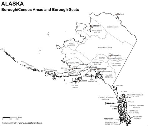 Alaska Borough Map with Seats