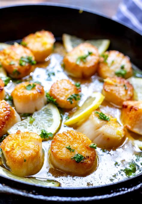 LEMON BUTTER SEARED SCALLOPS → SO EASY! - WonkyWonderful