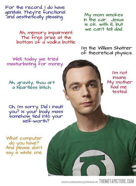 Sheldon Cooper’s words of wisdom | Big bang theory quotes, Sheldon ...