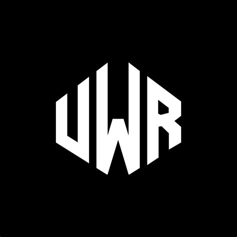 UWR letter logo design with polygon shape. UWR polygon and cube shape ...