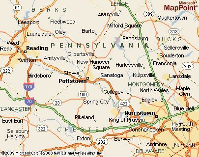 Sanatoga, Pennsylvania Area Map & More