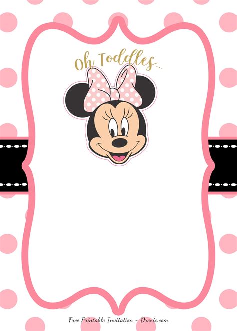 FREE-Printable-Minnie-Mouse-Head-Smiling-invitation-template – FREE Invitation Templates – Drevio