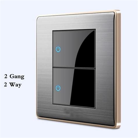 LED Stainless Steel 1-4 G, 1 & 2 Way Switch - 2Gang 2Way in 2021 | Modern light switches ...