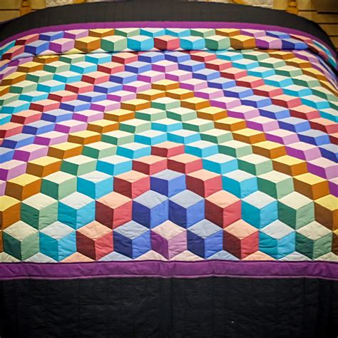 Tumbling Blocks Quilt Pattern Tumbling Quilt Blocks Victoria Pattern ...