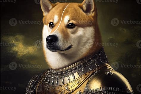 Doge Meme Funny Portrait Face of Dog Closeup Classic Art Design ...