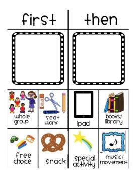 First / Then Visual Schedule Board with Picture Cards - When / Then, If / Then