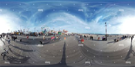 360° view of Coney Island Boardwalk - Alamy