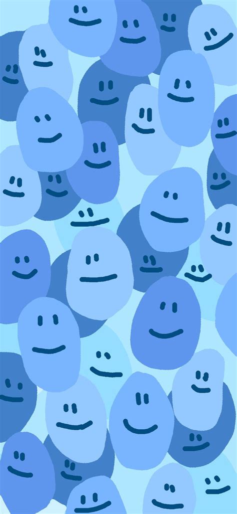 Blue Smiley Face Wallpaper Discover more aesthetic, drippy smiley ...