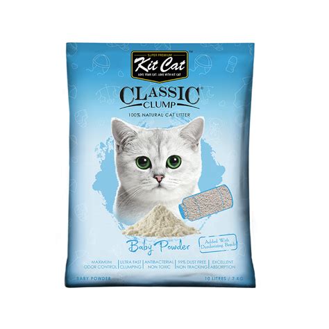 Kit Cat Classic Clump Baby Powder Cat Litter - Kit Cat International ...