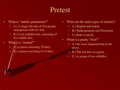 Sonnets. - ppt download