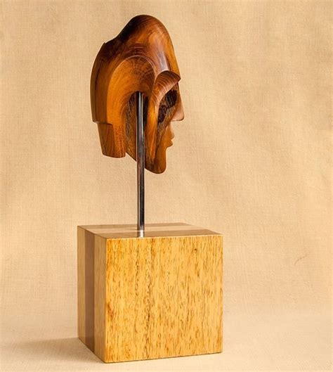 Spirit Wood I - abstract figurative wood carving sculpture