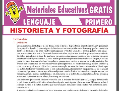 Historieta y Fotografía para Primer Grado de Secundaria ≫ GRATIS