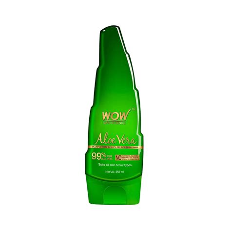 WOW Aloe Vera Multipurpose Beauty Gel for Skin and Hair, 250 ml