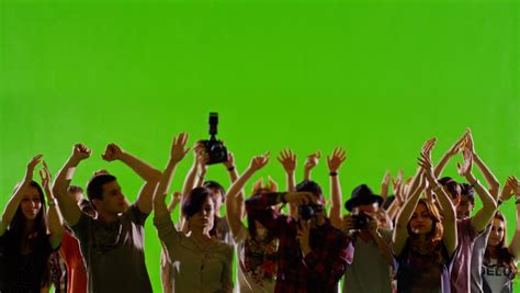 Crowd Of People. Green Screen. These People Are Real, Shot On Green Screen. Stock Footage Video ...