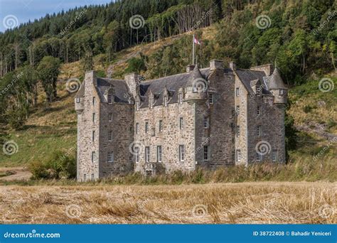 Castle Menzies stock photo. Image of history, flag, architecture - 38722408