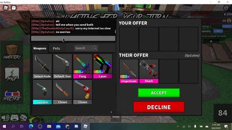 buying chroma gingerblade in MM2 from 0p1vuto (Roblox) - YouTube