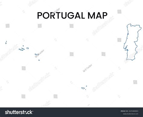 Map Portugal Outline Map Portugal Vector Stock Vector (Royalty Free ...