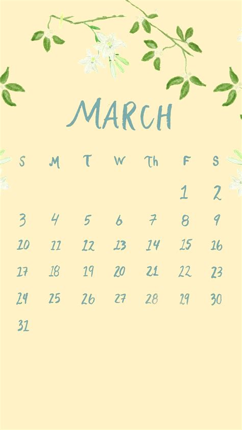 March 2024 Calendar Wallpaper - TubeWP