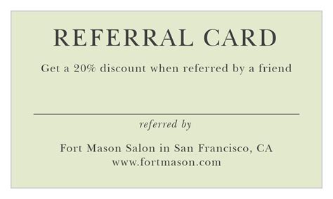 Referral Card Landscape Business Cards by Basic Invite