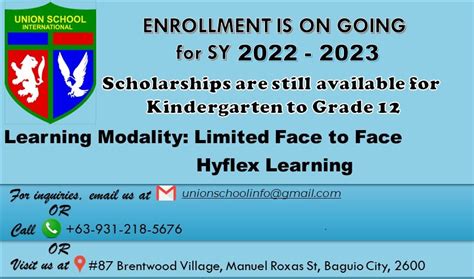 USI 2022-2023 Enrollment on going with scholarships available - UNION ...