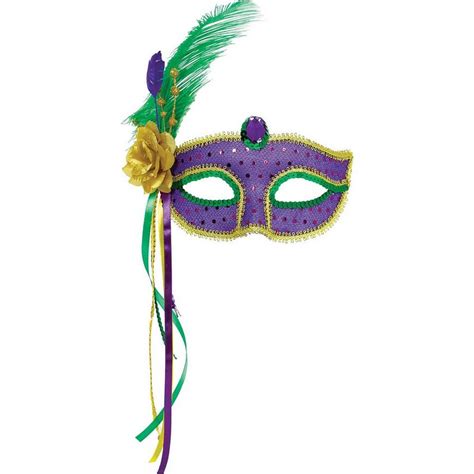 Fashion Gem & Feathers Mardi Gras Mask | Party City