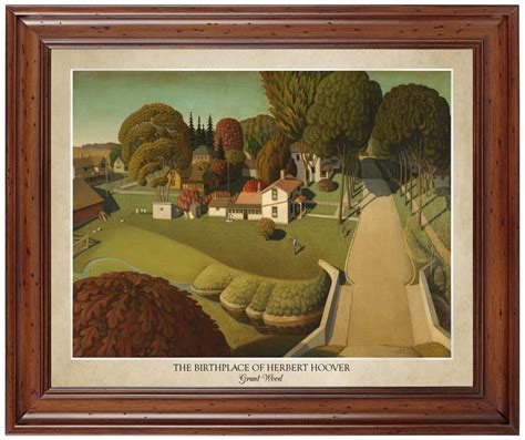 The Birthplace of Herbert Hoover by Grant Wood 18x24 - Etsy