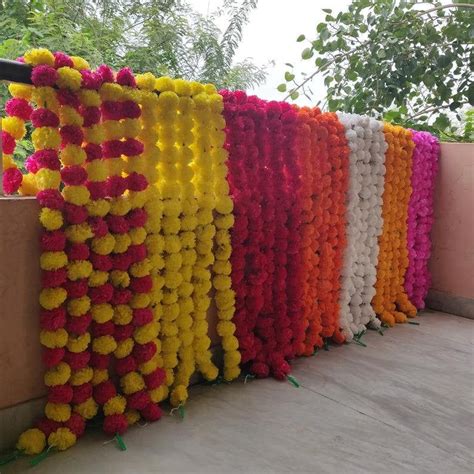 20 Pc Lot Artificial Marigold Flower Garlands Wedding Indian | Etsy | Indian decor, Indian home ...