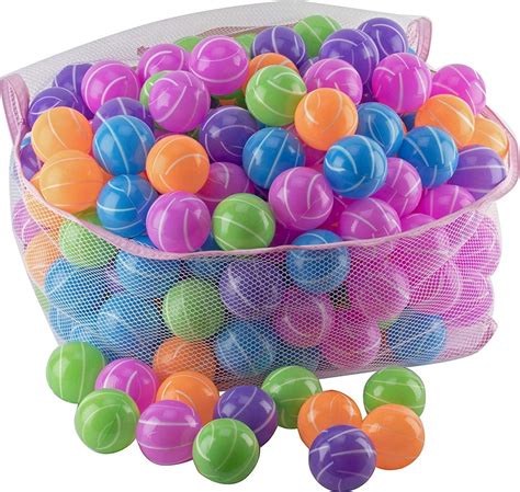 Ball Pit 200 Pack - STRIPE SHAPE - Ball Pit Balls Crush Proof BPA Free - Walmart.com