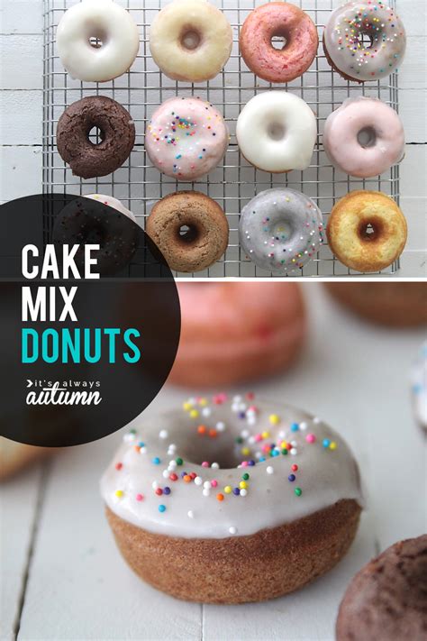 How to make mini donuts! {baked cake mix donuts recipe} - It's Always Autumn