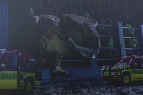 Watch Jurassic Park's T-Rex escape in Lego stop motion | WIRED UK